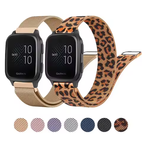 20 22mm Metal Band For Garmin Forerunner 255 55 245 645 Strap For Vivoactive 3 4/Venu 2 Plus Sq 2/Vi