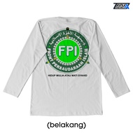 Kaos Lengan Panjang FPI Front Persaudaraan Islam Hidup Mulia New Design Katun Combed 30s Sablon DTF