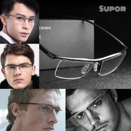 Kacamata Half frame Silver Sport Original Titanium kaca mata minus -