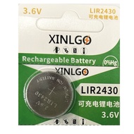 [SG] [1 Piece] XINLGO LIR2430 3.6V Lithium Rechargeable Cell Button Battery