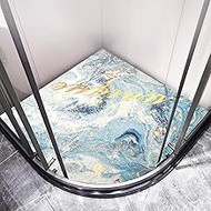 Anti Slip Corner Shower Mat with Drainage Holes, PVC Loofah Shower Anti Slip Mat, Bathmat Quick Dry