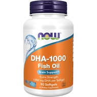 NOW Foods Supplements, DHA 1,000 Brain Support, Extra Strength, 1,000 mg DHA, 90 Softgels