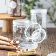 [6.5x8cm] Plastic Cookie Jar /round food storage PET container CLEAR biscuit tin transparent cookies