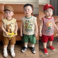Combo of 3 sets of C51 cotton tank tops for babies 8-26kg