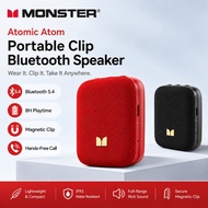 Monster Atomic Atom Bluetooth Speaker Portable Mini Wireless Speaker Magnetic Clip IPX5 Water Resist