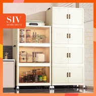 SIV 40-65cm(W)  2/3/4/5/6 Layers Foldable Storage Cabinet Double Doors Storage Box Stackable Storage