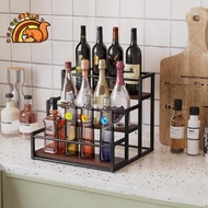 Coffee Syrup Rack 3-Storey Storage Rack Wine Rack Wine Rack Kitchen Seasoning
