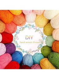 10入組彩色紗線diy手織毛線,適用於嬰兒帽子,圍巾,毯子