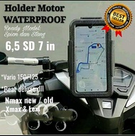 Holder hp spion motor waterproof 65 sd 7 in motor Nmax xmax vario beat supra x vega r genio mio sma