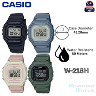 CASIO W-218H W-218H-1A W-218H-2A W-218H-4B W-218H-3A W-218H-4B2 WATCH MAN WATCH General Black Resin 