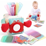 Baby Tissue Box Toy for Babies 6-12 Months - Montessori Toys Baby Tissue Box Sensory Toys for 1 Year