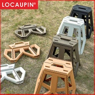 Locaupin Foldable Step Stool Tall Holds Up to 100kg Plastic Foldable Step Stool for Bathroom, Garden