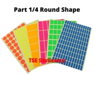 [Part 1/4] Round Sticker Self-Adhesive Colours Label Stickers Colour Sticker Round Rectangle Circle