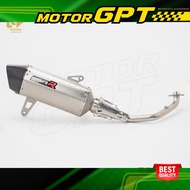 SYM HUSKY ADV300 Carbon Fiber Cap Muffler Full System Exhaust Pipe HUSKY300 Exhausy Husky 300