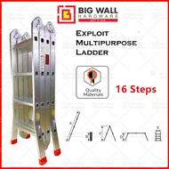 EXPLOIT 16 Steps Multipurpose Aluminum Ladder Tangga Lipat Big Wall Hardware