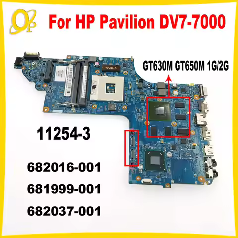 11254-3 Mainboard for HP Pavilion DV7 DV7-7000 laptop motherboard 682016-001 681999-001 682037-001 H