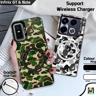 Case So Cool Infinix GT 30 Pro Latest 2025 Support Wireless Charger Bape Motif | SoftCase HP Infinix