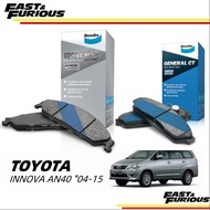 Bendix Brake Pad  Innova 1st Gen AN40 TGN40 "04-15 Bendix Metal King / General CT Front F&F