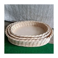 1 Set KERANJANG PARCEL ROTAN HALUS ISI 3/KERANJANG BUAH/KERANJANG HANTARAN