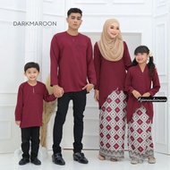 👍🏻[Dark Maroon] BAJU JAY JAY KURUNG BATIK SCALLOP KANAK KANAK BUDAK & DEWASA / BAJU RAYA 2023 KOSONG