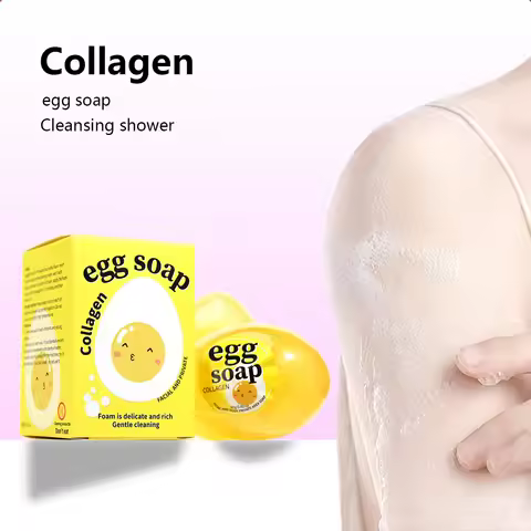 80g egg soap whitening natural moisturizing essential oil whitening soap lemon egg soap collagen egg