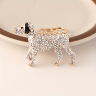 Zodiac Dog Keychain Sparkling Pink Astrology Pendant Elegant Bag Charm Car Key Ring for Women Dog Lo