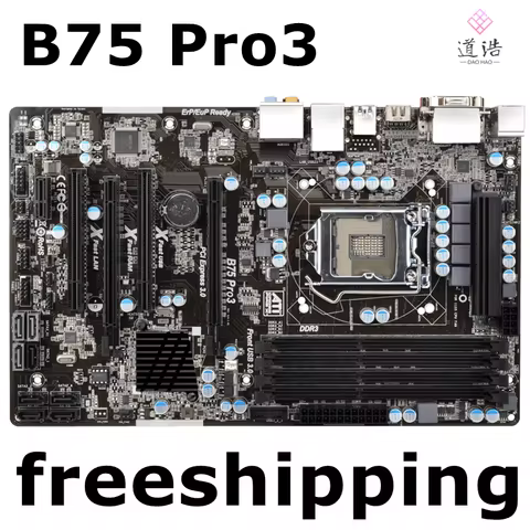 For Asrock B75 Pro3 Motherboard 32GB 2*PCI LGA 1155 I3 I5 I7 CPU DDR3 ATX B75 Mainboard 100% Tested 