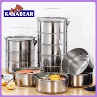 Stainless Steel Tiffin Lunch Box Temperature Storage With Food 3 Layers 4 5 410 Durable Can Heat The