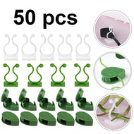 50pcs plant stand green leaf clip self adhesive plant clip home garden vine invisible climbing wall stand hook plant clip