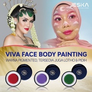 Viva body painting waterbased face satuan waterproof anti air biru merah orange hitam putih anak dew