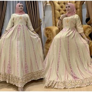 Hindi Pingra Women's Dress, Rayon Gamis Model, Pre-Miyum Silhouette Mayung, 7 Sleeves,/ 8, Neat and 