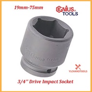 *GENIUS *3/4'' DRIVE IMPACT SOCKET ( 19MM-38MM )