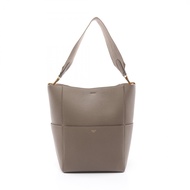 【二手】Celine CELINE單肩水桶包 189593AH4 灰褐色皮革 Sangle 水桶包 中型 女士二手 A