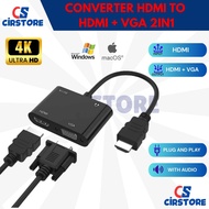 HDMI to HDMI VGA Converter 2in1 HDMI to VGA HDMI Converter VGA HDMI Splitter Extend HDMI to HDMI and