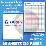 gcash transaction record booklet