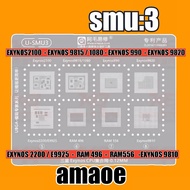 AMAOE STENCIL BGA PLATE (SMU 3) EXYNOS 2100 9815/ 1080/ EXYNOS 990/ 9820/ EXYNOS 2200/ E9925/ 9810 O