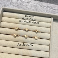 Shimer Heart Ring 8K CE37 Jes Jewelry