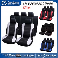 Carstorm Car Seat Cover Polyester Fabric Universal 5 Seat Car With 9Pcs Set Car seat Cover