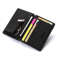 FGJHDETR Gifts Billfold Nubuck Magic Zipper Business Genuine PU Leather Mini Men Wallet Credit Card Purse Female Purses ID Card Holder
