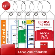 JM1M-5PCS Transparent (19x9 Without Cardboard) Cruise Luggage Tag Luggage Tag Vertical Transparent P