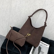 Women's handbag set of 2 Piece high quality Guangzhou matte leather, large shoulder bag with conveni