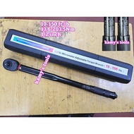 1/2 inch black torque wrench 10-150ft-lb equivalent to 13.6-203.5Nm, 465mm long
