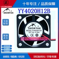 Brand New Genuine SNOWFAN YY4020H12B 12V 0.20 A 4020 2 Wires 4cm Cooling Fan