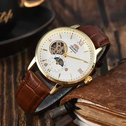118A Store Orient Sport Automatic Mechanical Unisex Watch Full Function World Time Leather Strap