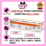 Original OKI B412 OKI B432 B412 B432 Toner Cartridge 3K 45807103 for B412 B432 B512 MB472 MB492 MB56