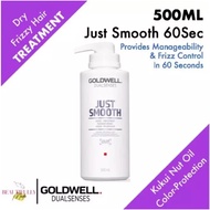 Goldwell Dual Senses Just Smooth 60 Sec Treatment 500ml - Mask For Unruly & Frizzy Hair • Provides M