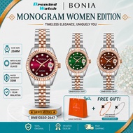 [Official Warranty] Bonia BNB10550 Series Bonia Watch Monogram Women's 26mm Stainless Steel Watch Wa