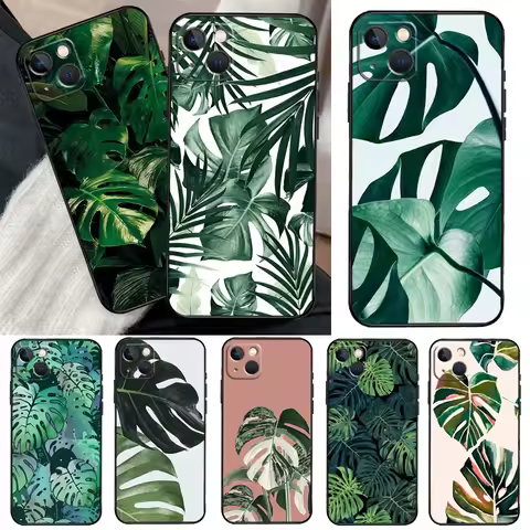 Leaves Monstera Green For Honor Magic 7 6 5 8 Pro Case For Honor 200 Lite 400 70 50 X8c X8b X9a X9b 