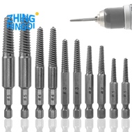 Screw Extractor Set,10 Pcs Screw Extractor,1/4inch Hex Shank Broken Screw Extractor,Screw Remover & 