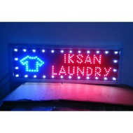 Outdoor LED light writing outdoor LED sign iksan laundry + clothes image
